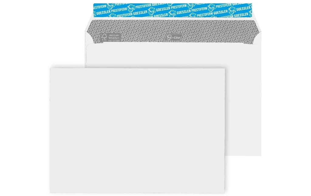 Goessler Enveloppe G-Line Pure C5, Pas de fenêtres, 500 Pièce/s
