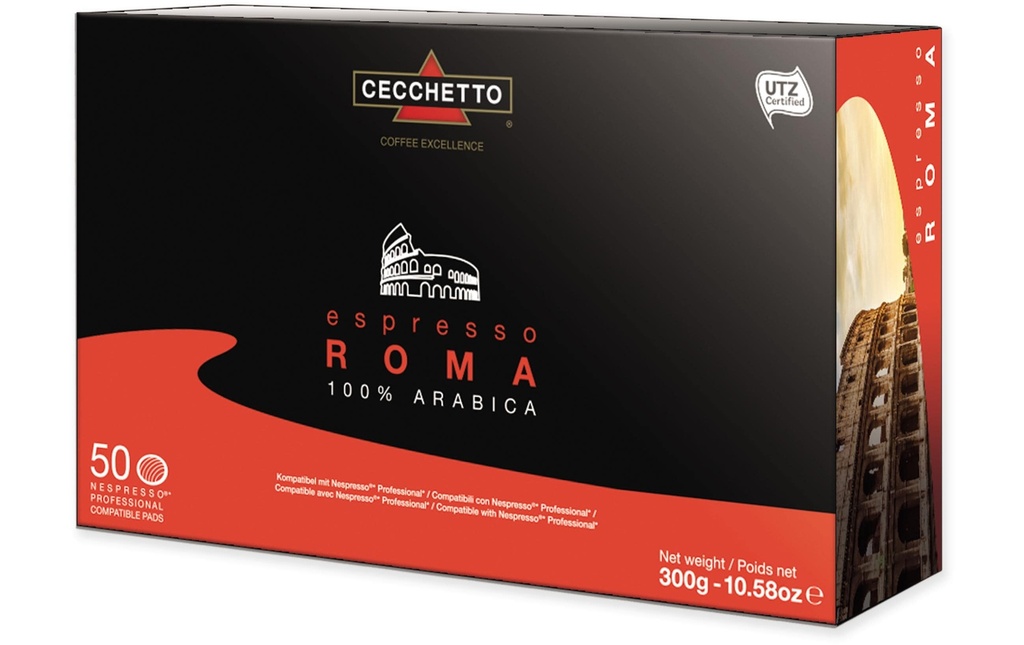 CECCHETTO Professional Pads Espresso Roma 50 pièce