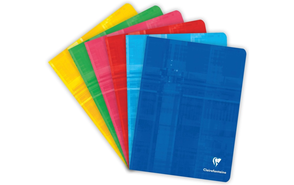 CLAIREFONTAINE Cahier cour4° 5mm qu.avbo ass (96 pces)