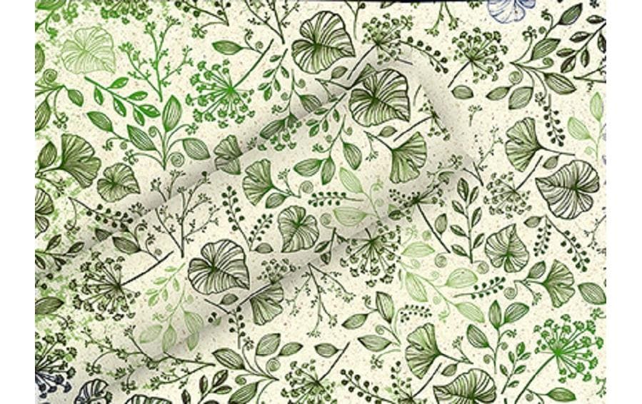 Braun + Company Papier cadeau By Nature Gras Botanic Mix 1.5 m x 70 cm