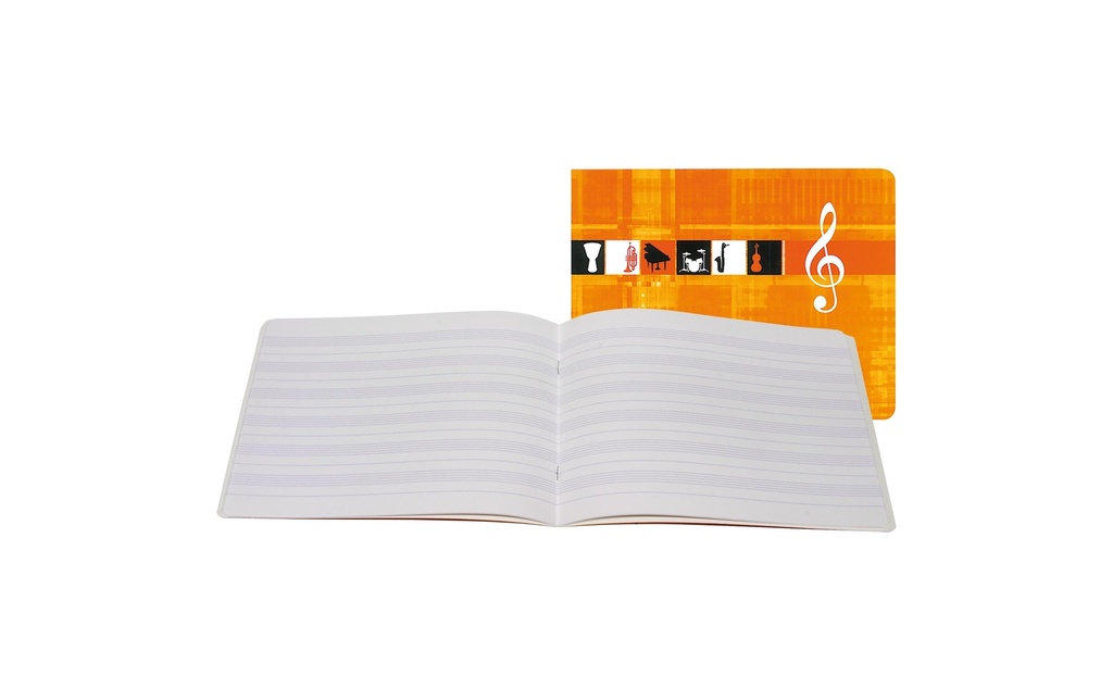 CLAIREFONTAINE Cahier mus.cour4°notes/5mm ass (56 pces)