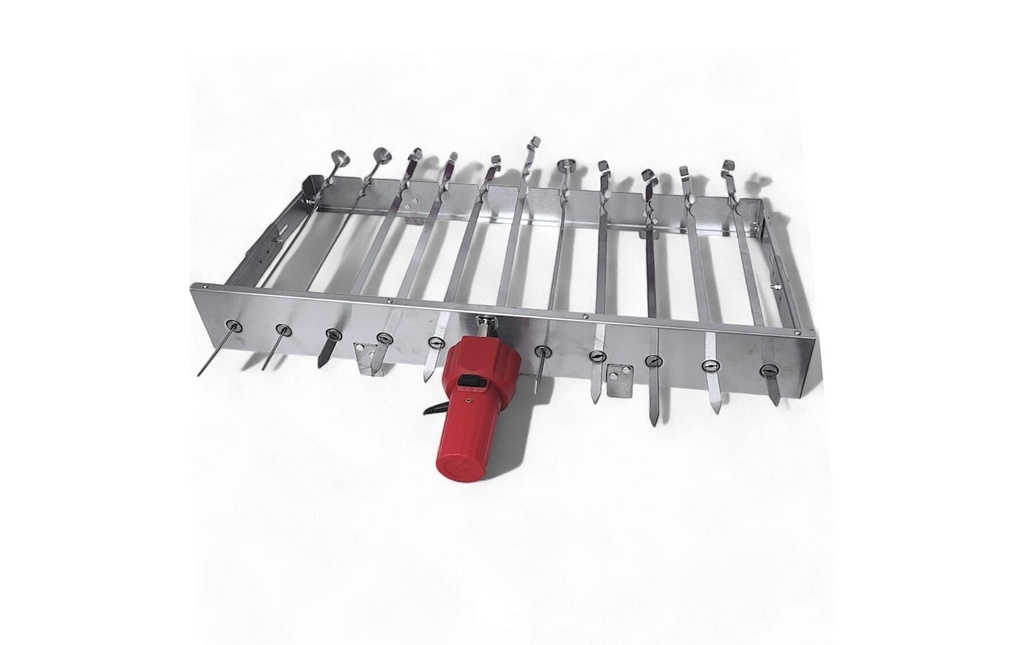 GRILLPETER Tourne-broche chachlyk pour 9 brochettes avec moteur USB