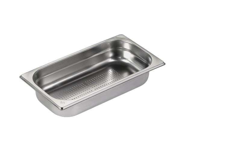 INOX Récipient de cuisson GN 1/3 perforé, 65 mm