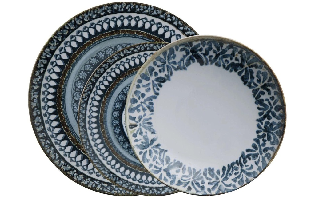 Arthur Krupp Set d’assiettes Mediterraneum 12 Pièce/s,Bleu