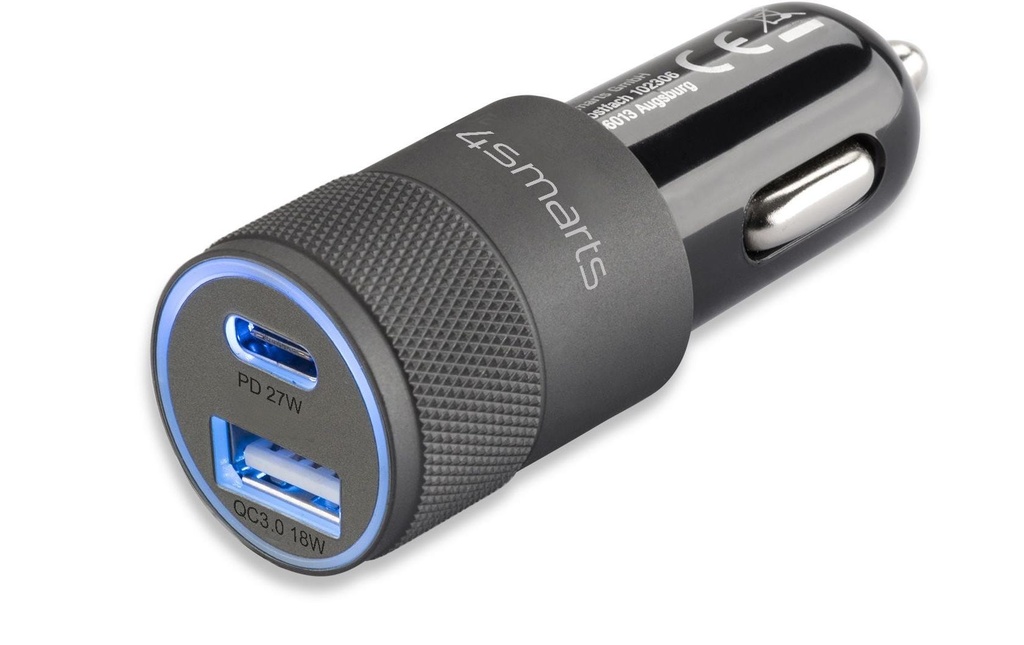 4smarts Chargeur de voiture Rapid+ 27W PD + QC 3.0
