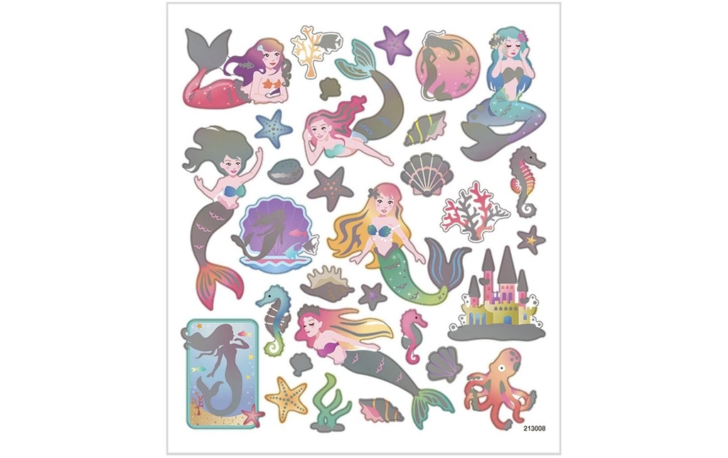 Creativ Company Autocollant à motif Sirène 1 feuille