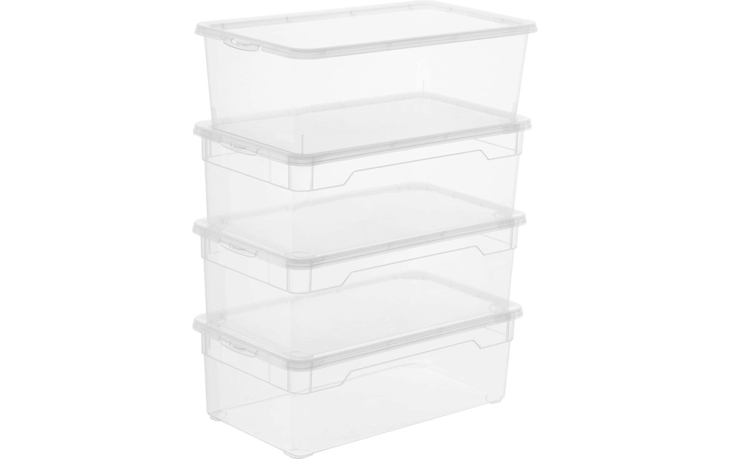 Rotho Boîte de rangement Lady Shoe Transparent, 4 pcs.