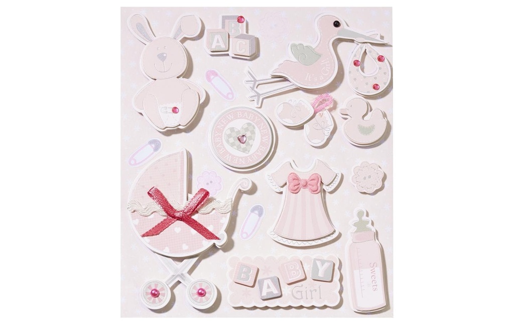 HobbyFun Autocollant 3D Babygirl 1 feuille