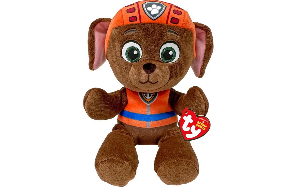 Ty Peluche Paw Patrol Zuma 20 cm, Brun, Orange