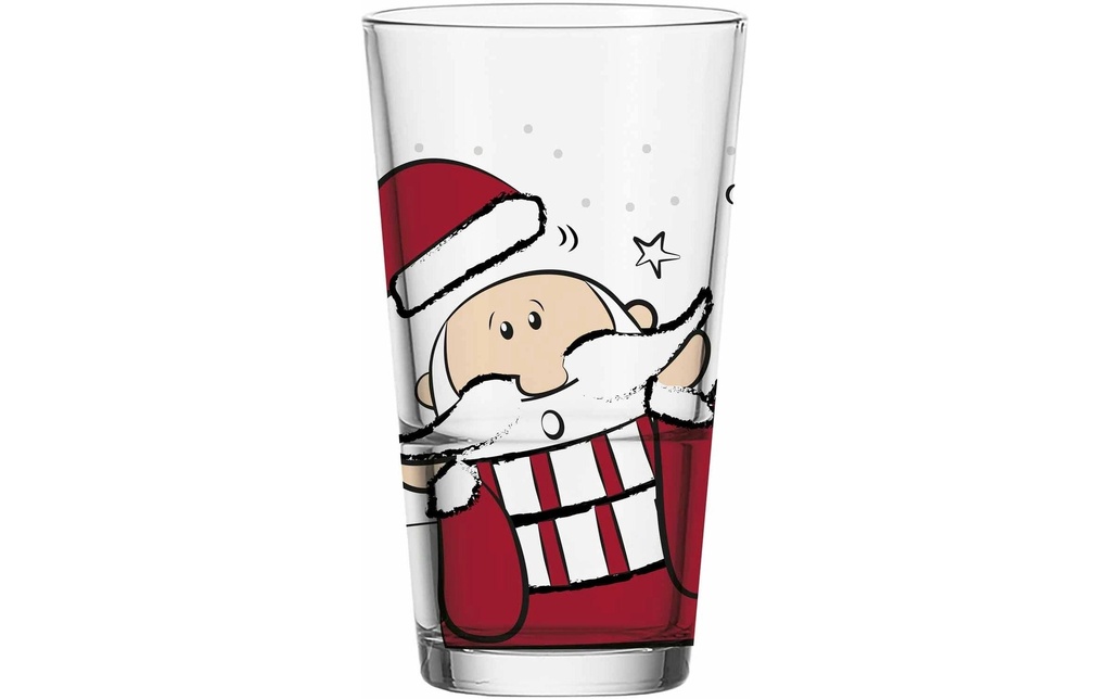 LEONARDO Verre Père Noël 6 x 330 ml, Transparent