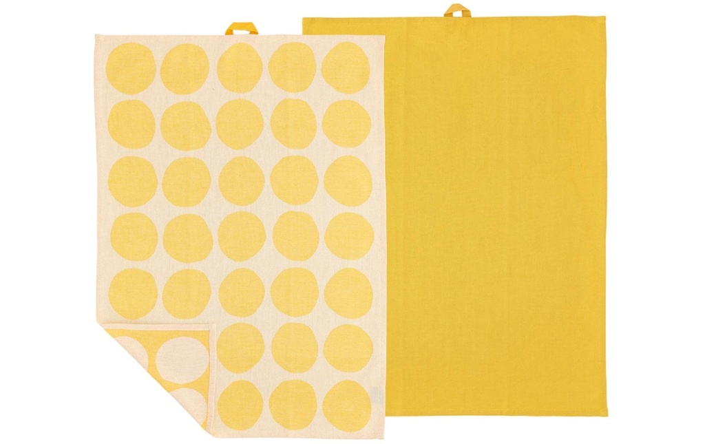 Södahl Ensemble de torchons pour la vaisselle Bubbles, 50 x 70 cm, Yellow, 2 pièces