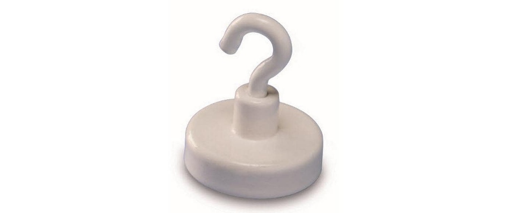 Magnetoplan Aimant à crochet Ø 2.5 cm Blanc, 1 pièce