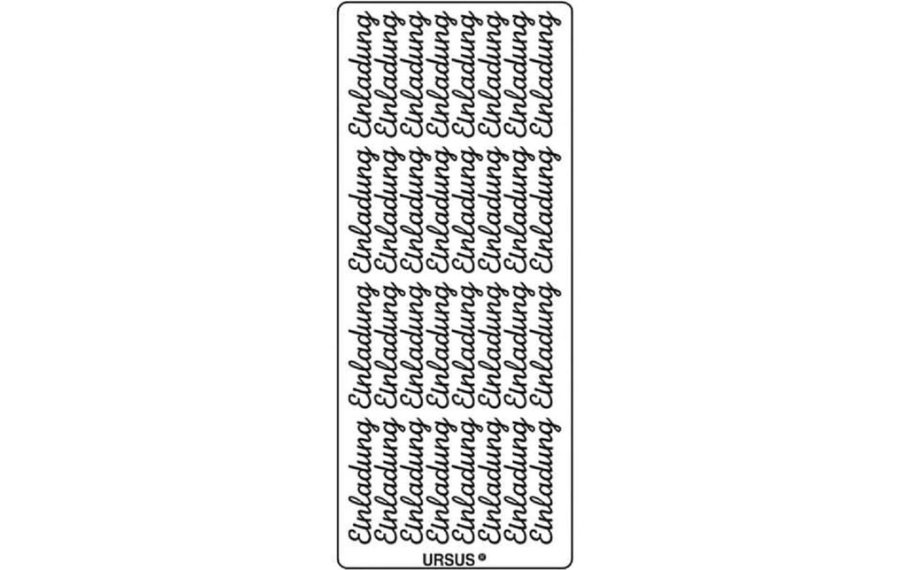URSUS Sticker Invitation, Or, 160 autocollants, 5 feuilles