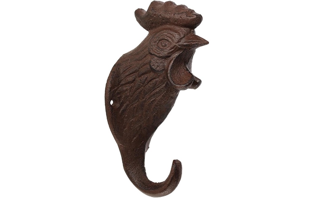 Esschert Design Crochet mural Coq Marron