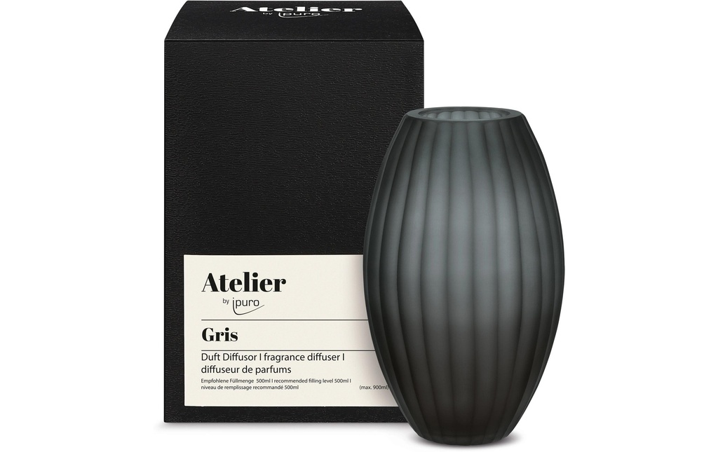 ipuro Vase à parfum d'ambiance Gris, moyen, 900 ml