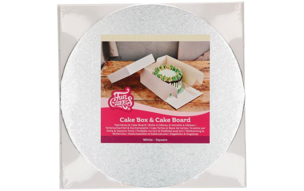 Funcakes Boîte à gâteaux avec plaque à gâteaux 25.9 x 25.9 x 15 cm, 1 Pièce/s
