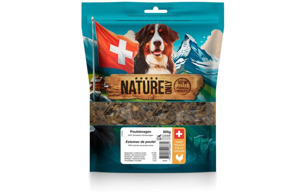 NATUREonly Produit à mâcher  Estomacs de poulet 800 g