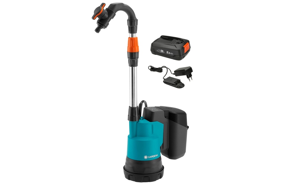 GARDENA Pompe de tonneau de pluie 2000/2 18 V P4A, Ensemble