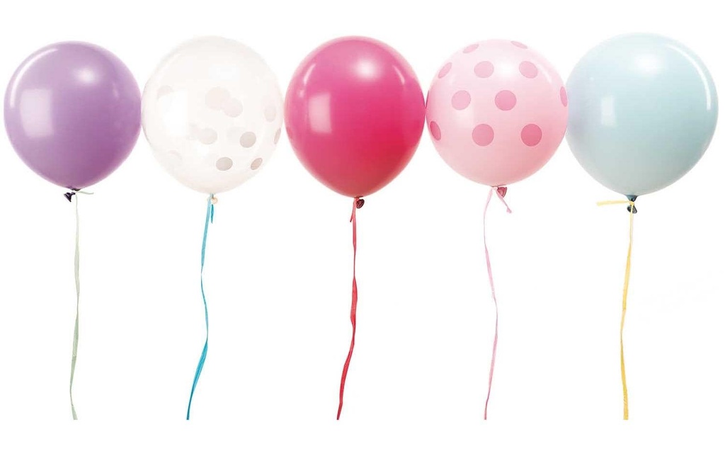 Rico Design Ballon de baudruche Ø 30 cm, 12 pièces, mélange de pastel