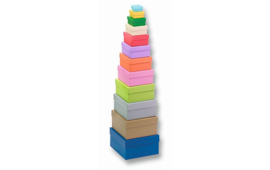 FOLIA Boîtes cadeau.coul.12pcs carré (12 pces)