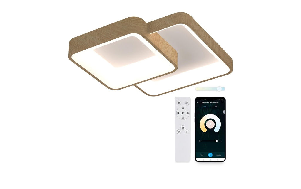KSiX Plafonnier Phenomena 45 W 5850 lm bois