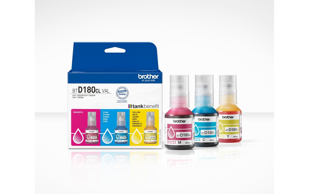 Brother Encre BTD180 clVAL Magenta/Yellow/Cyan
