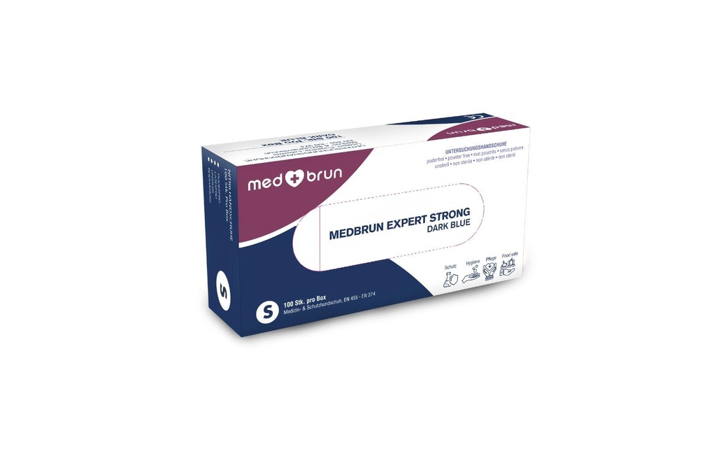 MedBrun Nitril Expert Strong XL, bleu foncé, 100 pcs