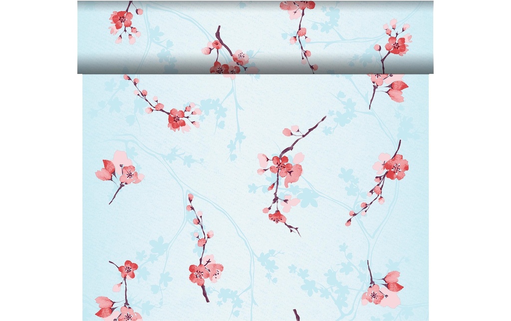 Duni Nappe Cherry Breeze 40 cm x 24 cm, Bleu/Rose
