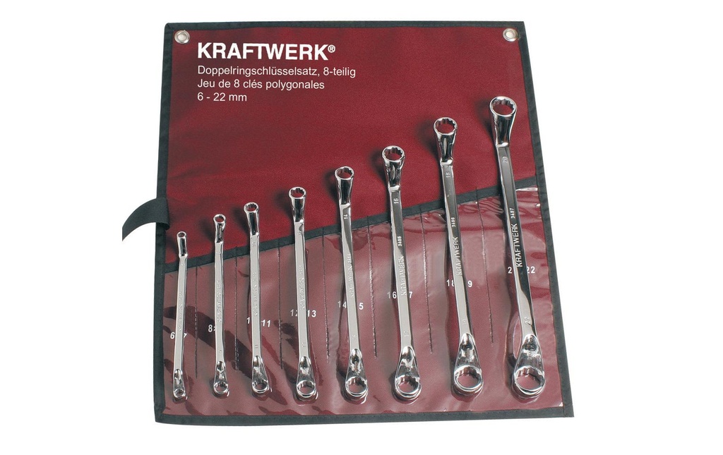 Kraftwerk Jeux de clés polygonales doubles entièrement poli 8 pièces