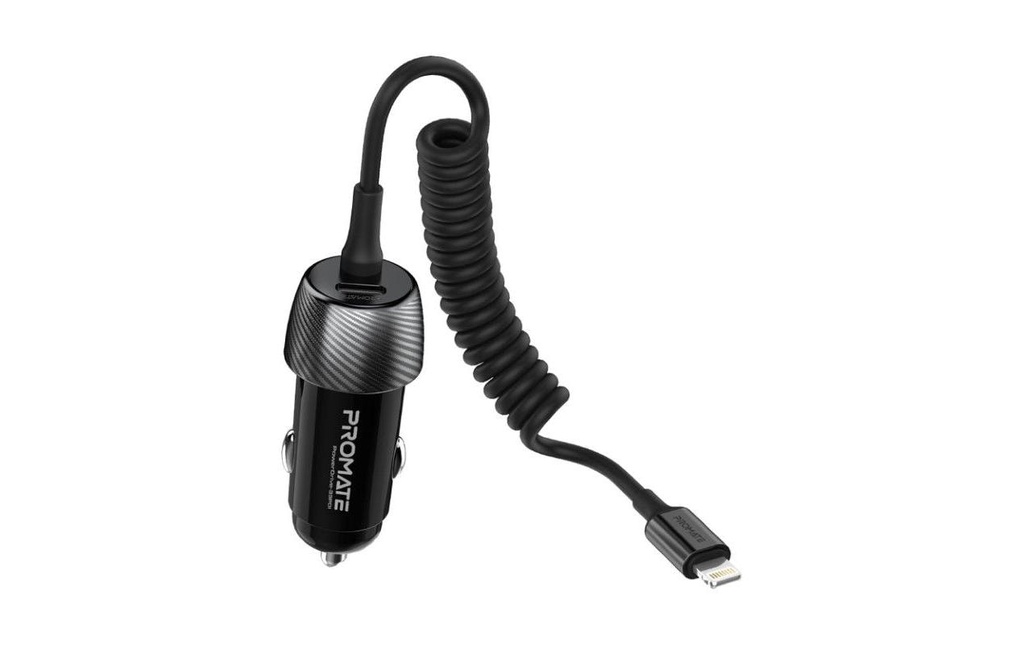Promate Chargeur de voiture PowerDrive-33PDI QC3.0, Chargeur de voiture