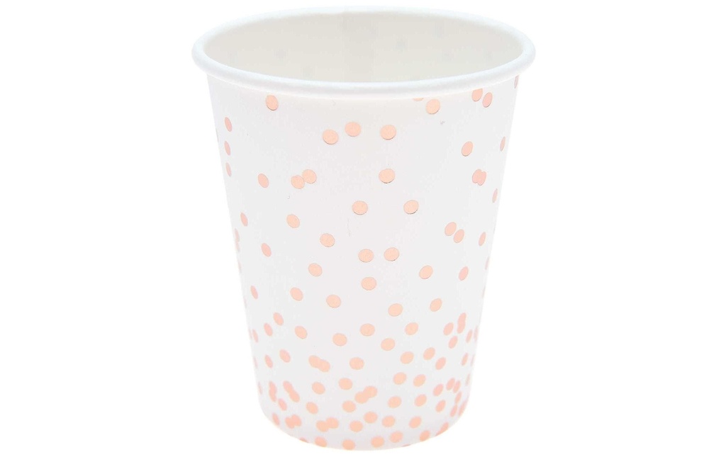 Rico Design Gobelets jetables 200 ml 12 Pièce/s, Rose/Blanc