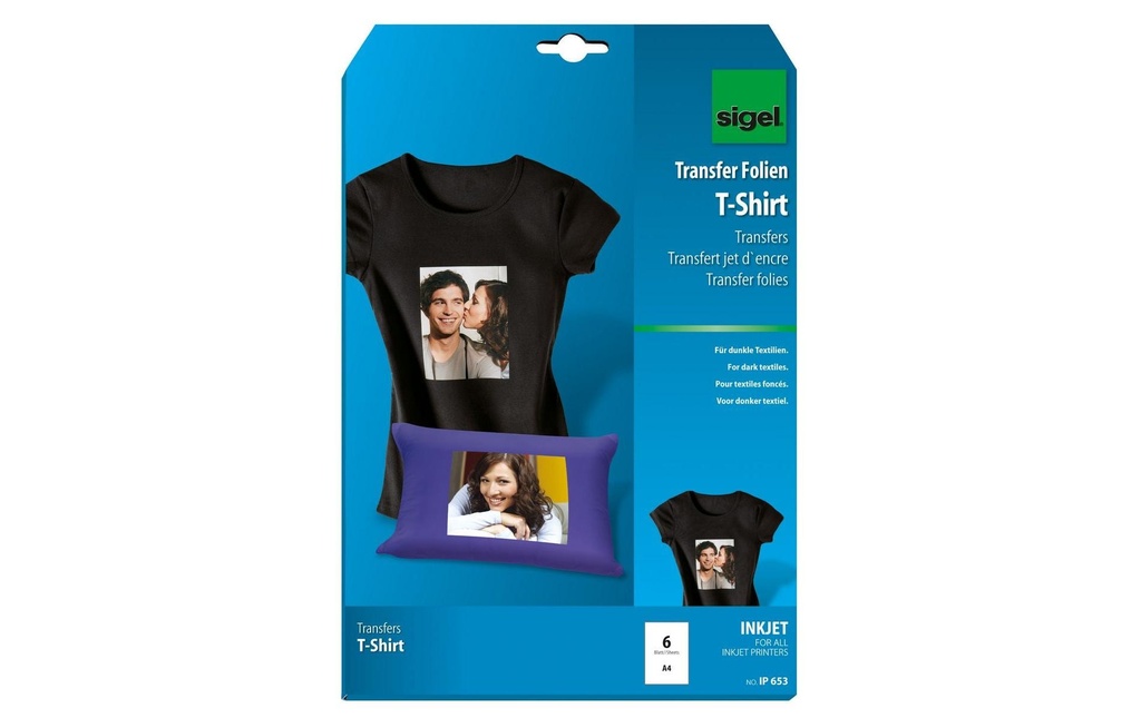 Sigel Film de transfert pour les textiles sombres, A4, Multicolore