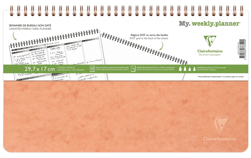 Clairefontaine Agenda settimanale Age Bag My Weekly Tabac
