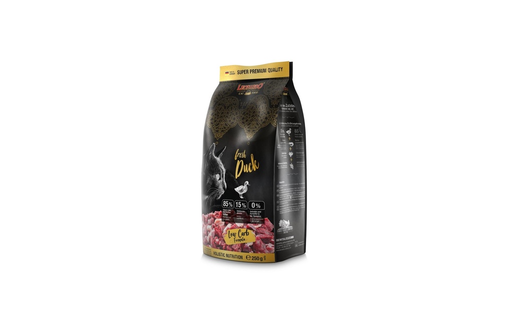 Leonardo Cat Food Alimentation sèche Fresh Canard, 250 g