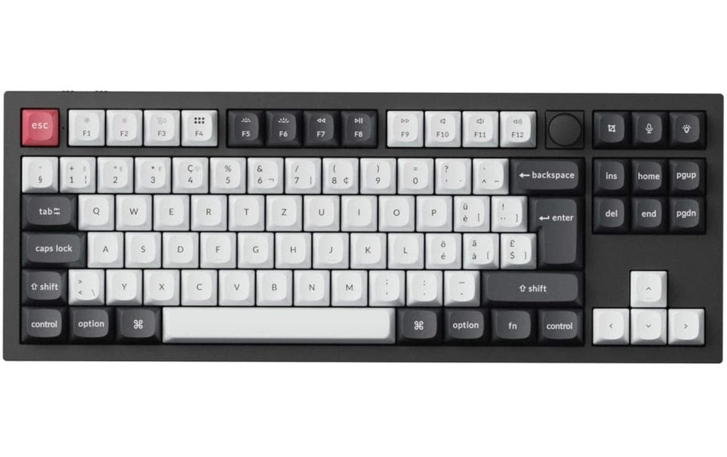 Keychron Clavier de gaming Q3 HE Carbon Black QMK Commutateur magnétique