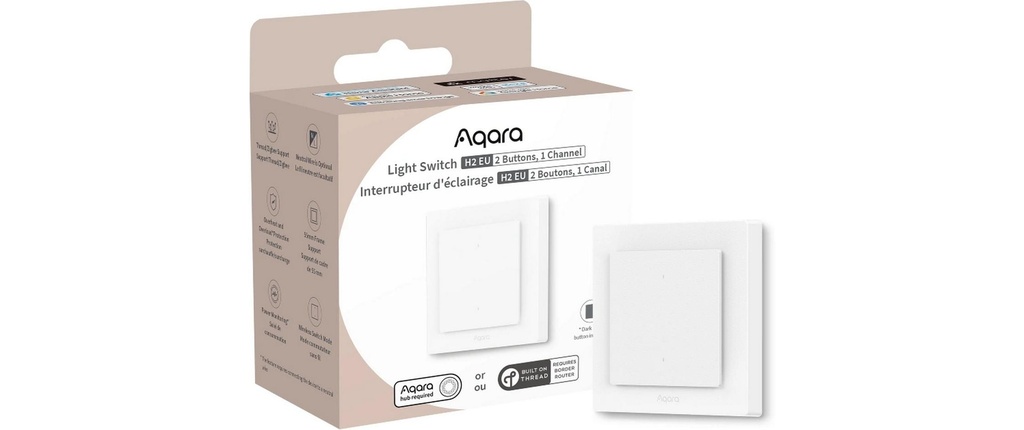 Aqara Commutateur d'éclairage H2 EU Blanc