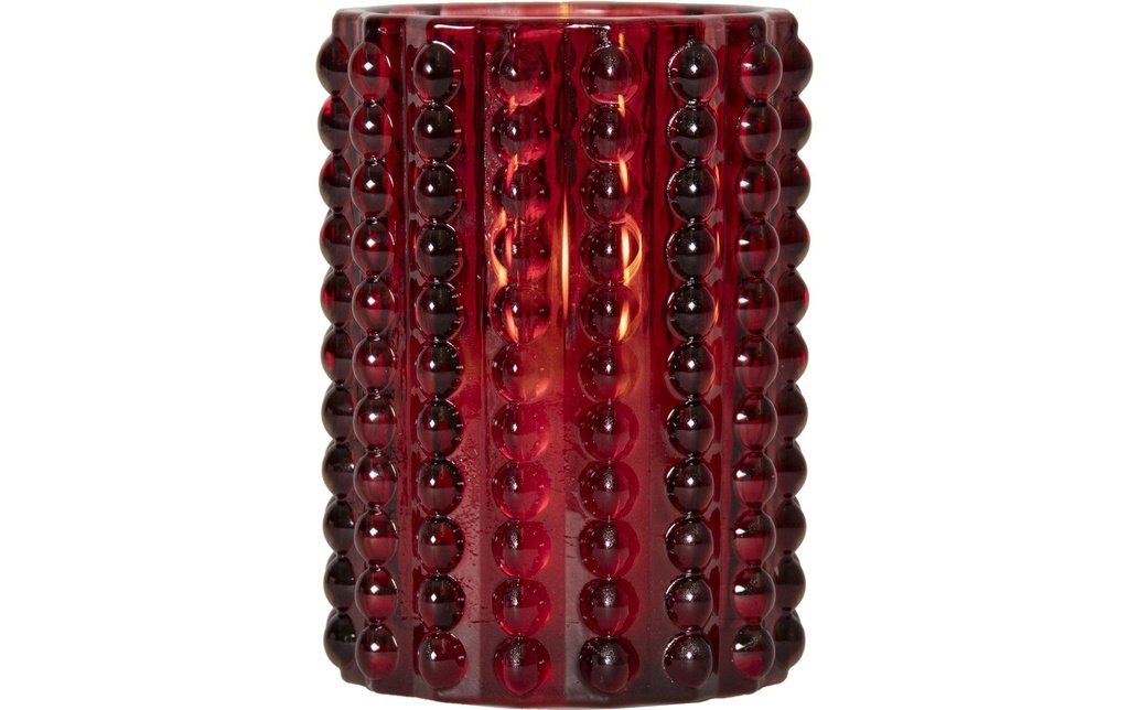 Star Trading Bougie LED Flamme Dotty, rouge, 12.5 cm