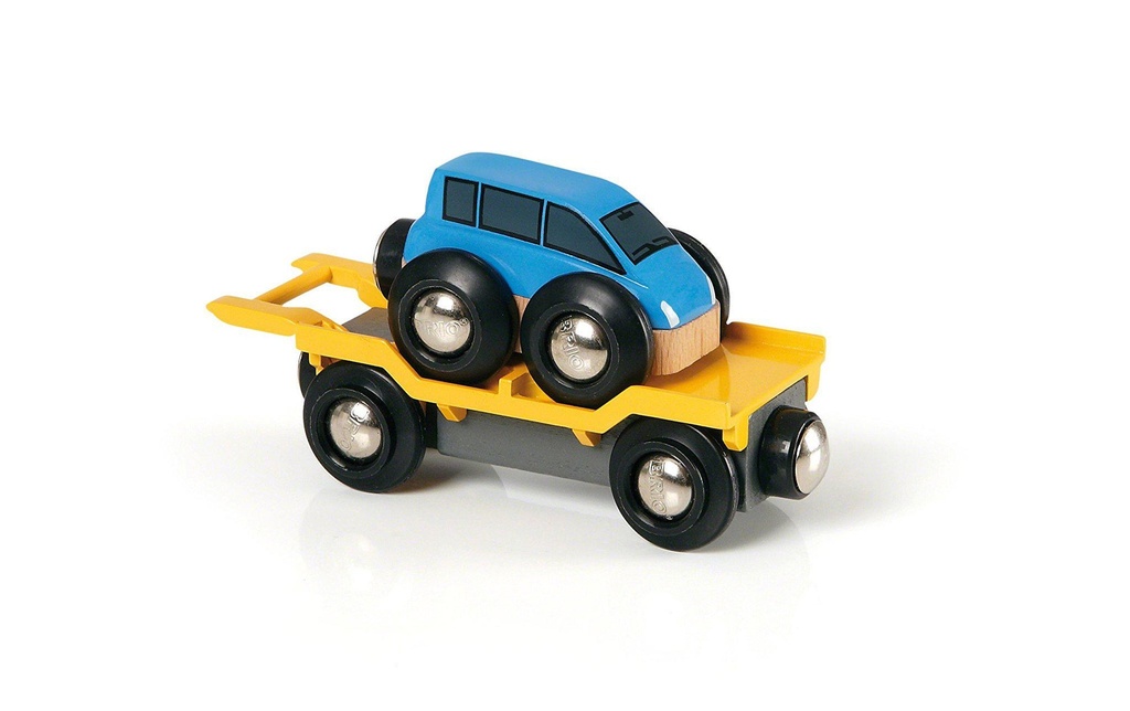 BRIO Chemin de fer Porte-voiture avec rampe