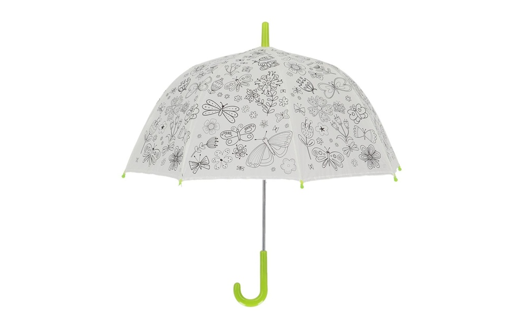 Esschert Design Kits de bricolage Parapluie Fleurs à peindre Vert/Blanc