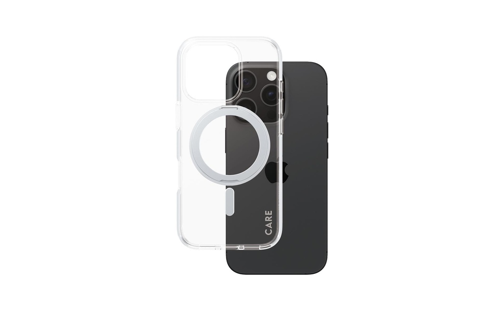 CARE Coque arrière Feature Kickstand iPhone 16 Pro Argent