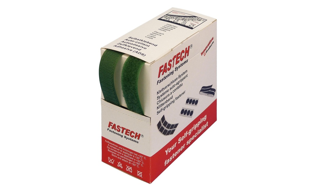 FASTECH Boîte de bande auto-agrippante Vert