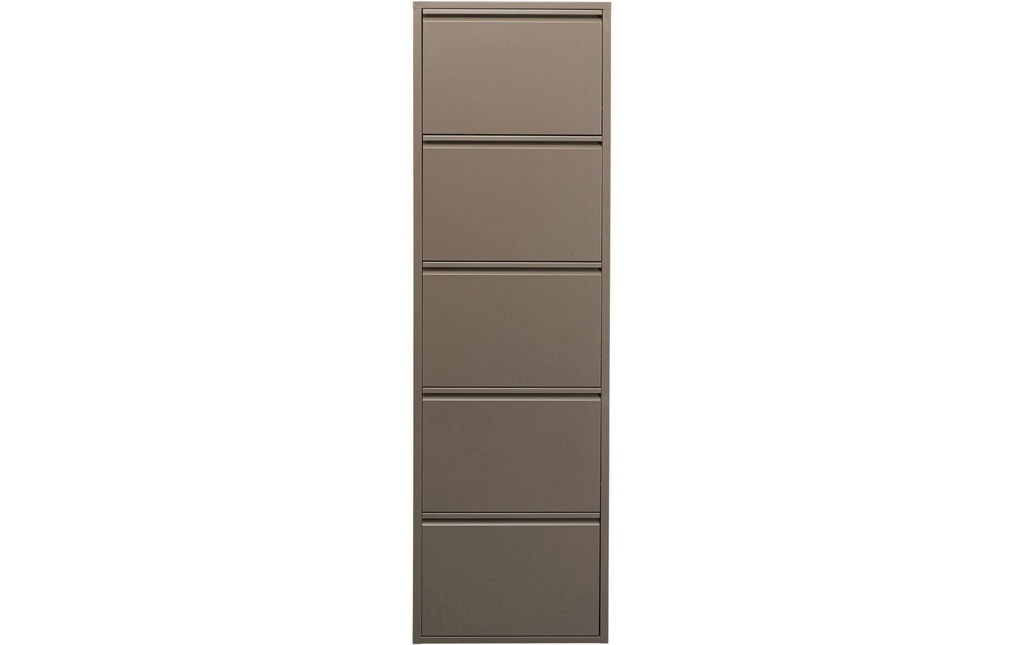 Kare Armoire à chaussures Caruso 5-, 50 x 170 cm, Brun