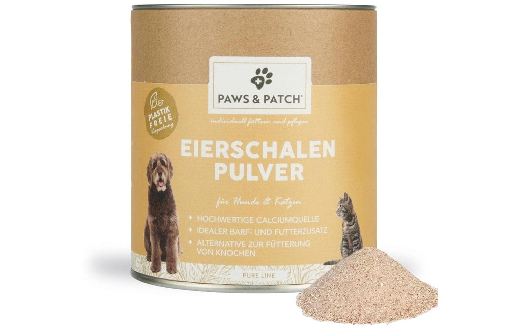 Paws & Patch Supplément alimentaire pour chiens Poudre de coquilles d'œufs 500 g
