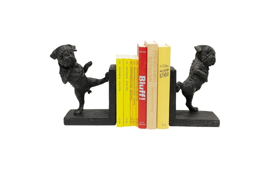 Kare Serre-livres Dancing Dogs Lot de 2, Noir