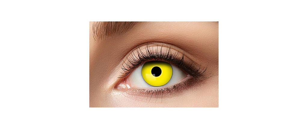 Partyartikel Lentilles de 3 mois œil jaune