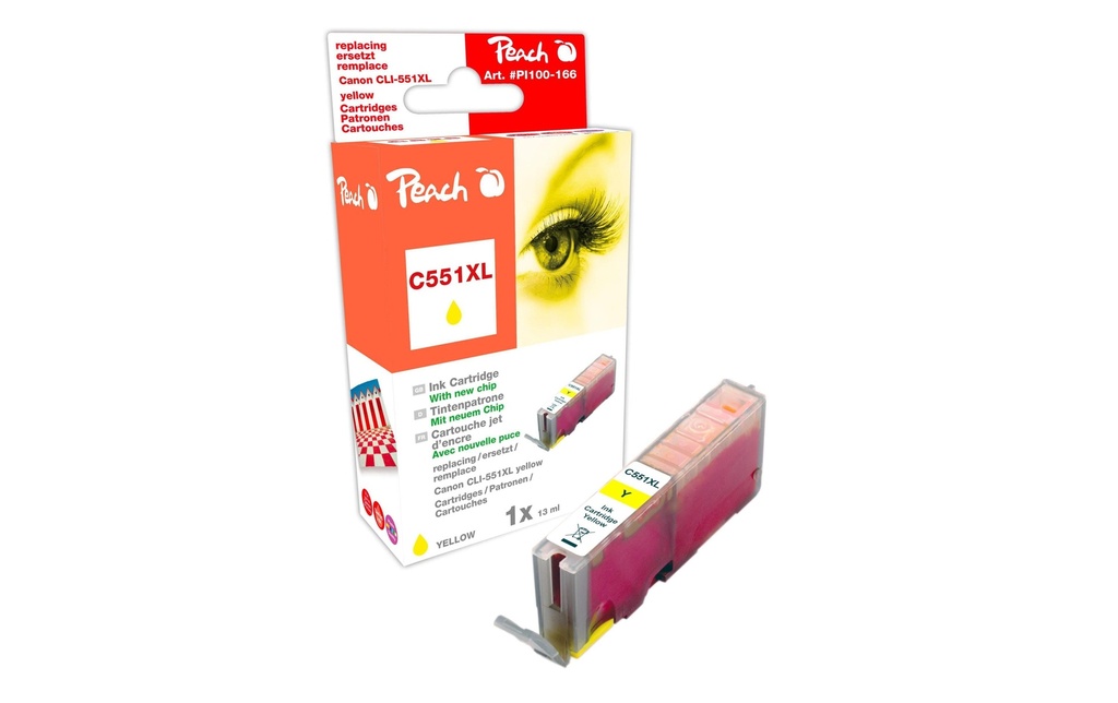 Peach Encre Canon CLI-551Y Yellow