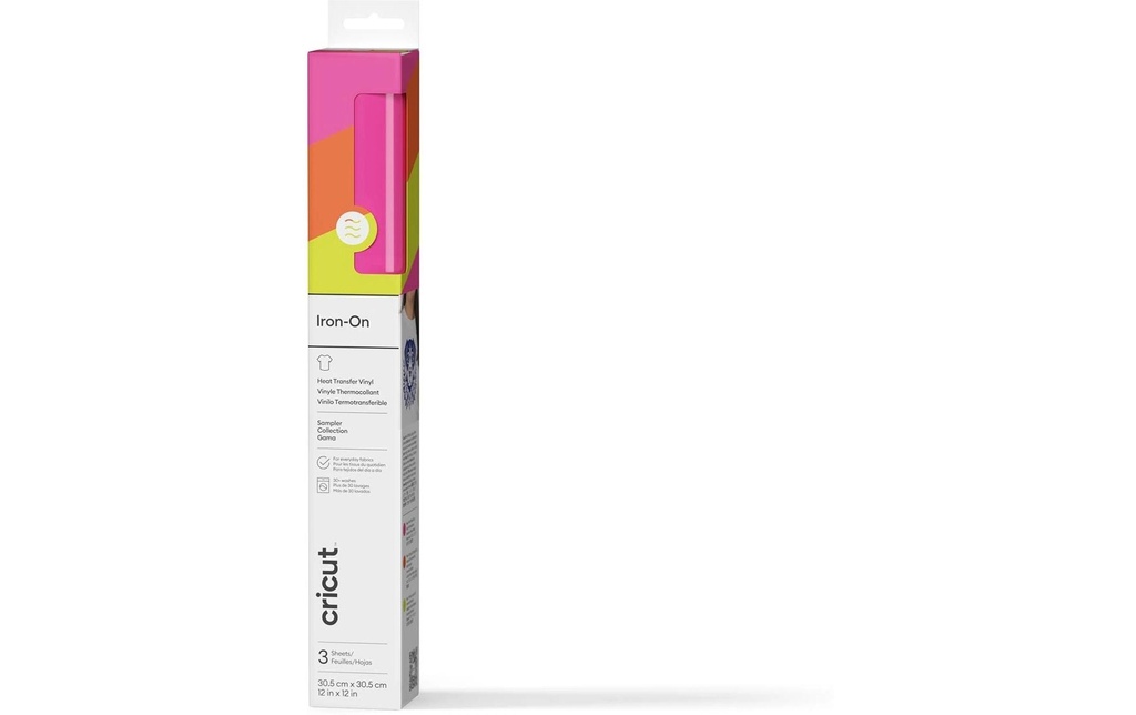 Cricut Film thermocollant Pack d'échantillons Glowsticks 30.5 x 30.5 cm