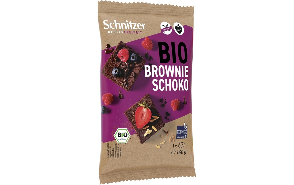 Schnitzer Pâtisserie Brownie au chocolat végétalien bio 140 g