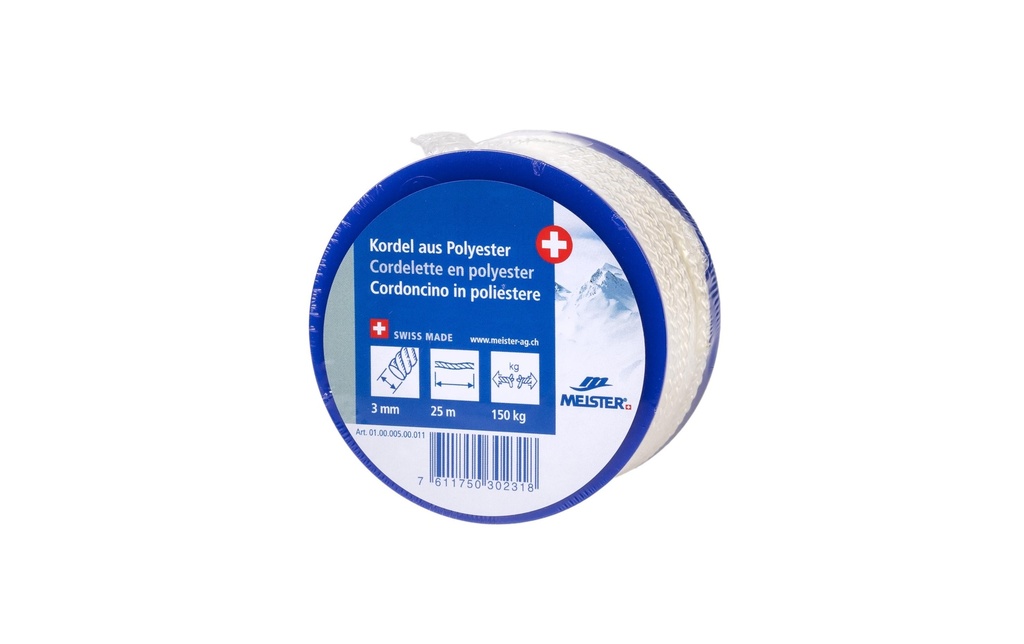 Meister Cordon Ø 3 mm, 25 m, 150 kg, Blanc