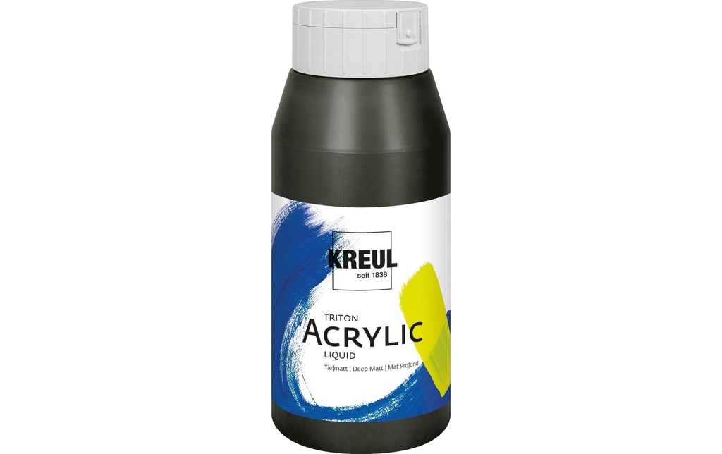 Kreul Peinture acrylique Triton Acrylic Liquid Noir 750 ml